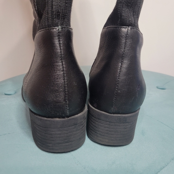 Kenneth Cole  Levon Black Leather Tall Riding Boots Size 10 - Picture 5 of 16